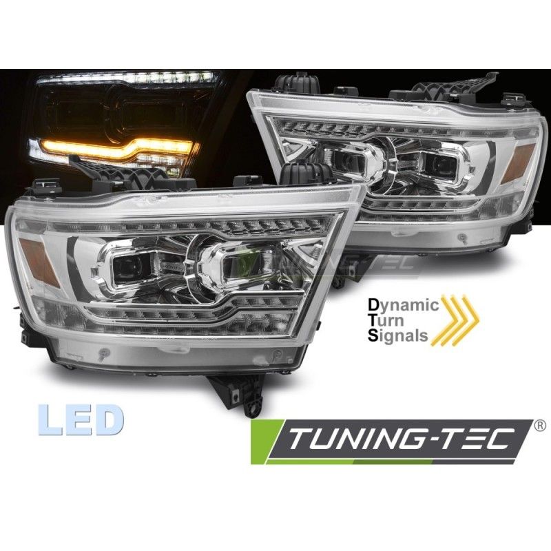 FULL LED HEADLIGHTS CHROME fits DODGE RAM 19-22, Nouveaux produits tuning-tec