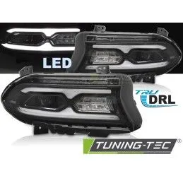 FULL LED HEADLIGHTS BLACK fits DODGE CHARGER 14-23, Nouveaux produits tuning-tec