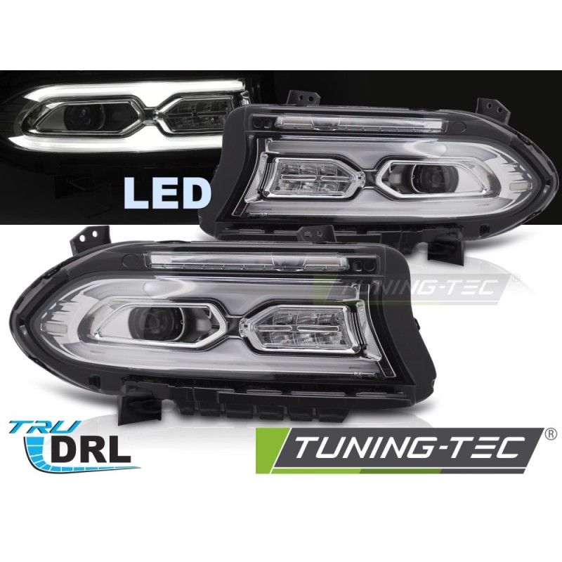 FULL LED HEADLIGHTS CHROME fits DODGE CHARGER 14-23, Nouveaux produits tuning-tec