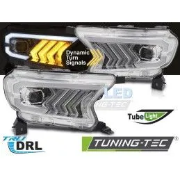 HEADLIGHTS TUBE LIGHT CHROME fits FORD RANGER V 16-22, Nouveaux produits tuning-tec