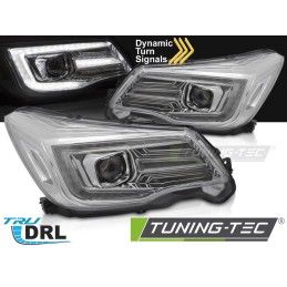 HEADLIGHTS TUBE LIGHT DRL CHROME fits SUBARU FORESTER IV 13-18, Nouveaux produits tuning-tec