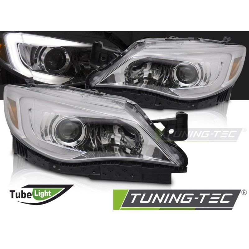 HEADLIGHTS TUBE LIGHT CHROME fits SUBARU WRX 08-14, Nouveaux produits tuning-tec
