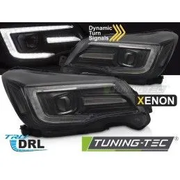 XENON HEADLIGHTS TUBE LIGHT DRL BLACK fits SUBARU FORESTER IV 13-18, Nouveaux produits tuning-tec