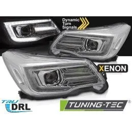 XENON HEADLIGHTS TUBE LIGHT DRL CHROME fits SUBARU FORESTER IV 13-18, Nouveaux produits tuning-tec