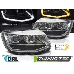 LED HEADLIGHTS TUBE LIGHT CHROME DRL SEQ fits VW T6 15-19, Nouveaux produits tuning-tec
