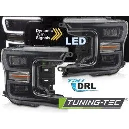 LED HEADLIGHTS BLACK DRL SEQ fits FORD F150 MK13 17-20, Nouveaux produits tuning-tec