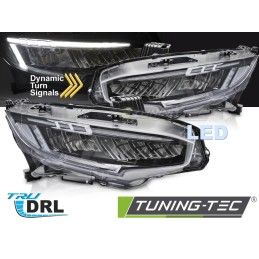 FULL LED HEADLIGHTS BLACK fits HONDA CIVIC X 16-21, Nouveaux produits tuning-tec