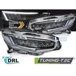 FULL LED HEADLIGHTS BLACK fits HONDA CIVIC X 16-21, Nouveaux produits tuning-tec