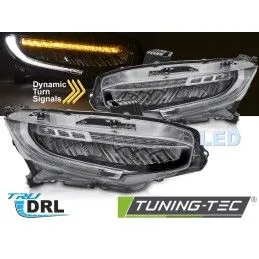 FULL LED HEADLIGHTS BLACK fits HONDA CIVIC X 16-21, Nouveaux produits tuning-tec
