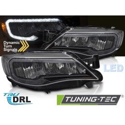 LED HEADLIGHTS TUBE LIGHT BLACK fits SUBARU WRX 08-14, Nouveaux produits tuning-tec