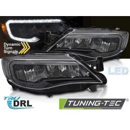 LED HEADLIGHTS TUBE LIGHT BLACK fits SUBARU WRX 08-14, Nouveaux produits tuning-tec