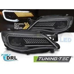 LED HEADLIGHTS TUBE LIGHT BLACK fits SUBARU WRX 08-14, Nouveaux produits tuning-tec
