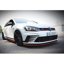 Maxton LAME DU PARE-CHOCS AVANT / SPLITTER VW GOLF Mk7 GTI CLUBSPORT Gloss Black, VW-GO-7-GTI-CS-FD1G Tuning.fr