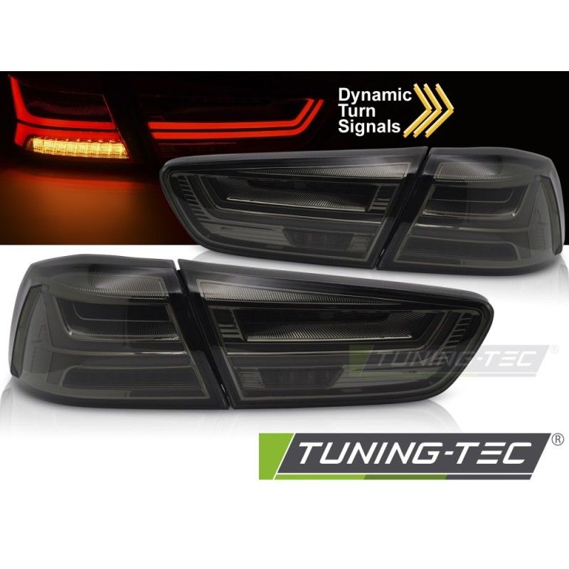 LED TAIL LIGHTS SMOKE fits MITSUBISHI LANCER 8 SEDAN 08-16 / LANCER EVOLUTION X 07-16, Nouveaux produits tuning-tec