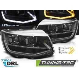 LED HEADLIGHTS TUBE LIGHT BLACK DRL SEQ fits VW T6 15-19, Nouveaux produits tuning-tec