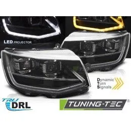 LED HEADLIGHTS TUBE LIGHT BLACK DRL SEQ fits VW T6 15-19, Nouveaux produits tuning-tec