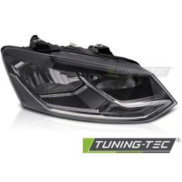 HEADLIGHT RIGHT SIDE BLACK TYC fits VW POLO 6R 14-17, Nouveaux produits tuning-tec