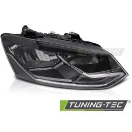HEADLIGHT RIGHT SIDE BLACK TYC fits VW POLO 6R 14-17, Nouveaux produits tuning-tec