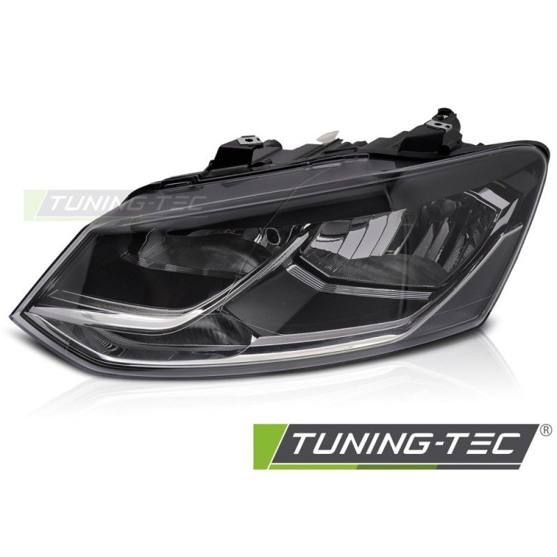 HEADLIGHT LEFT SIDE BLACK TYC fits VW POLO 6R 14-17, Nouveaux produits tuning-tec