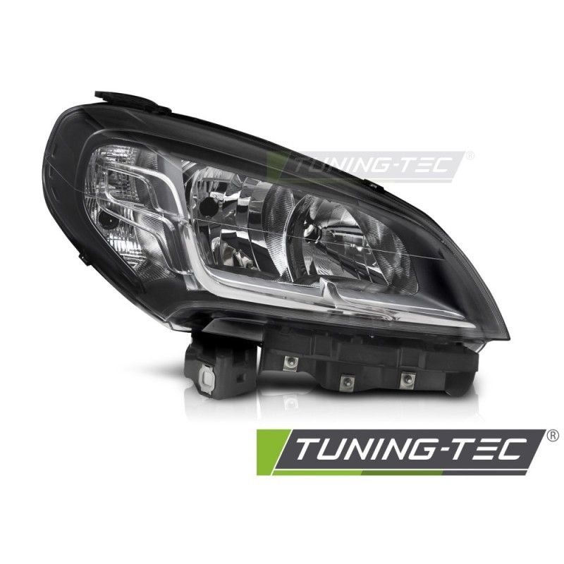 HEADLIGHT RIGHT SIDE BLACK TYC fits FIAT DOBLO 14-22, Nouveaux produits tuning-tec