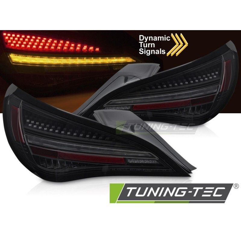 LED TAIL LIGHTS SEQ BLACK SMOKE fits MERCEDES CLA C117 13-16 OE BULB, Nouveaux produits tuning-tec