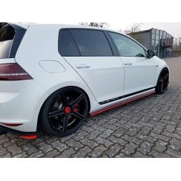 SET DES DIFFUSEUR DES BAS DE CAISSE VW GOLF Mk7 GTI CLUBSPORT Noir Brillant