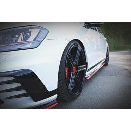 SET DES DIFFUSEUR DES BAS DE CAISSE VW GOLF Mk7 GTI CLUBSPORT Noir Brillant