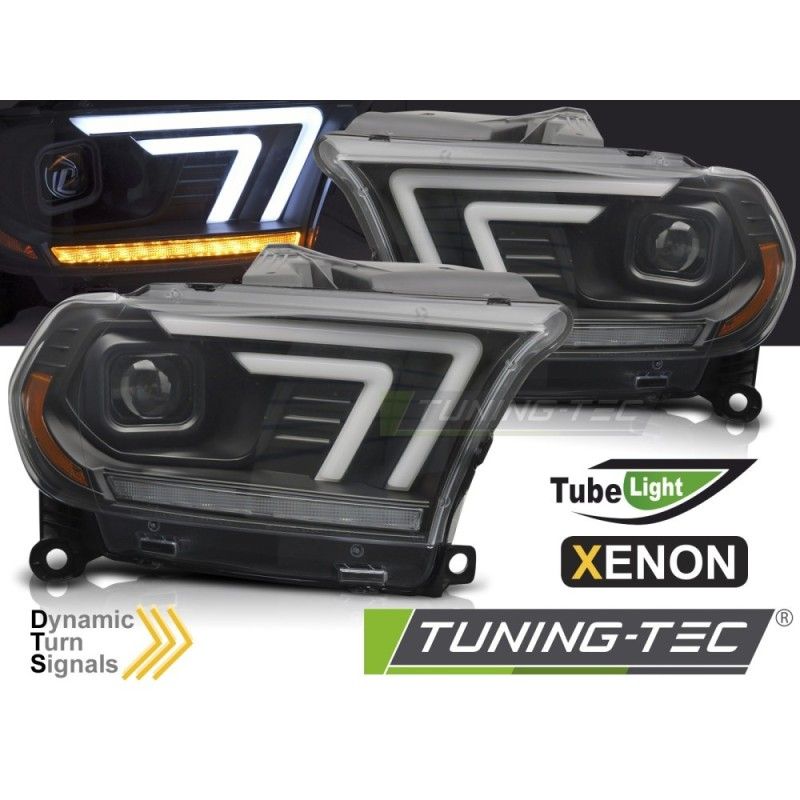 XENON HEADLIGHTS BLACK TUBE SEQ fits DODGE DURANGO 10-13 , Nouveaux produits tuning-tec