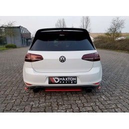 Maxton CENTRAL ARRIÈRE SPLITTER VW GOLF Mk7 GTI CLUBSPORT Gloss Black, VW-GO-7-GTI-CS-RD1G Tuning.fr