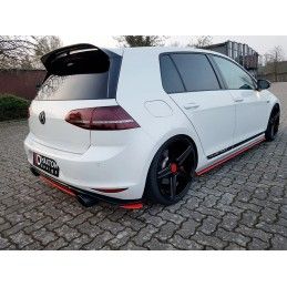 Maxton CENTRAL ARRIÈRE SPLITTER VW GOLF Mk7 GTI CLUBSPORT Gloss Black, VW-GO-7-GTI-CS-RD1G Tuning.fr