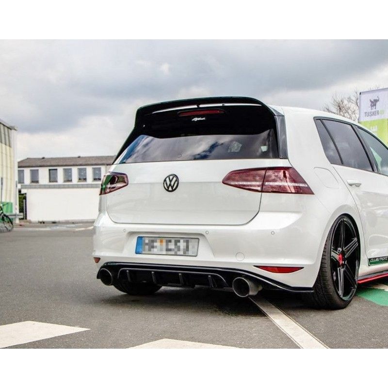 Maxton RAJOUT DU PARE-CHOCS ARRIERE VW GOLF Mk7 GTI CLUBSPORT Gloss Black, VW-GO-7-GTI-CS-RS1G Tuning.fr