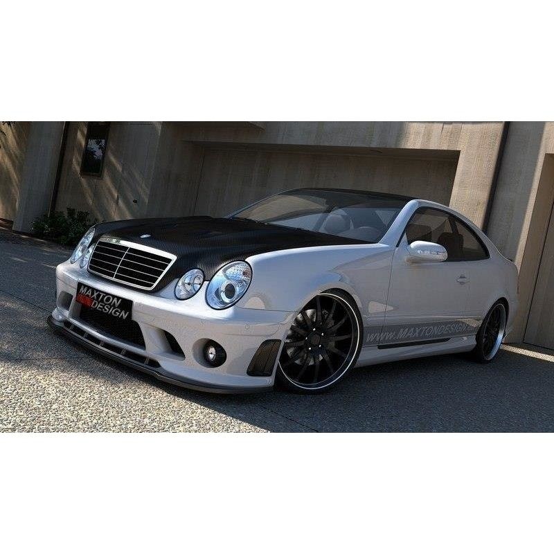 LAME AVANT MAXTON MERCEDES CLK W208 (MAXTON ME-CLK-208-AMG204-F1 PARE-CHOCS AVANT) Noir Brillant