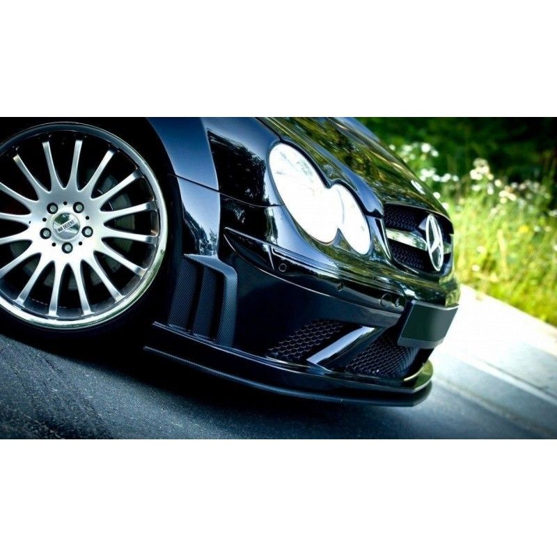 Maxton LAME DU PARE-CHOCS AVANT MERCEDES CLK W209 BLACK (SL BLACK SERIES LOOK) Gloss Black, ME-CLK-209-BLACK-SL-FD2G Tuning.fr