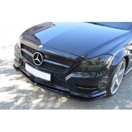 Maxton LAME DU PARE-CHOCS AVANT MERCEDES CLS C218 AMG LINE Gloss Black, ME-CLS-218-FD1G Tuning.fr