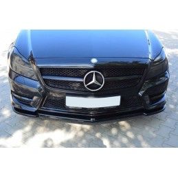 Maxton LAME DU PARE-CHOCS AVANT MERCEDES CLS C218 AMG LINE Gloss Black, ME-CLS-218-FD1G Tuning.fr