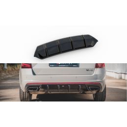 Maxton Rajout Du Pare-Chocs Arriere V.1 Skoda Octavia RS Mk3 / Mk3 FL Hatchback / Estate Gloss Black, SK-OC-3-RS-RS1G Tuning.fr