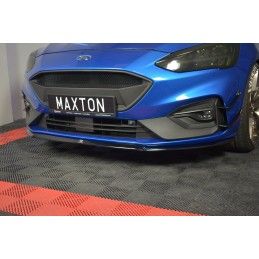 Maxton Lame Du Pare-Chocs Avant V.3 Ford Focus ST / ST-Line Mk4 Gloss Black, FO-FO-4-STLINE-FD3G Tuning.fr