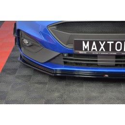 Maxton Lame Du Pare-Chocs Avant V.5 Ford Focus ST / ST-Line Mk4 Gloss Black, FO-FO-4-STLINE-FD5G Tuning.fr
