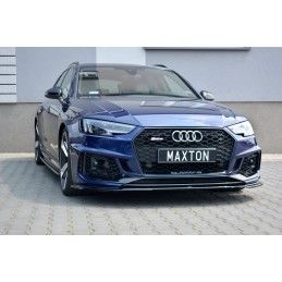 LAME AVANT MAXTON / Splitter V.2 Audi RS4 B9 Noir Brillant