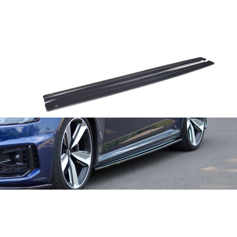 Maxton Set Des Diffuseur Des Bas De Caisse Audi RS4 B9 Gloss Black, AU-RS4-B9-SD1G Tuning.fr