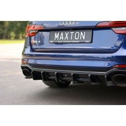 Maxton Rajout Du Pare-Chocs Arriere Audi RS4 B9 Avant Gloss Black, AU-RS4-B9-AV-RS1G Tuning.fr