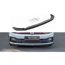 Maxton LAME DU PARE-CHOCS AVANT / SPLITTER V.1 VW POLO MK6 GTI Gloss Black, VW-PO-6-GTI-FD1G Tuning.fr