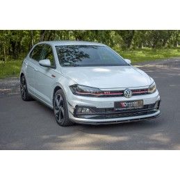 Maxton LAME DU PARE-CHOCS AVANT / SPLITTER V.1 VW POLO MK6 GTI Gloss Black, VW-PO-6-GTI-FD1G Tuning.fr