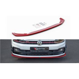 Maxton LAME DU PARE-CHOCS AVANT / SPLITTER V.2 VW POLO MK6 GTI Gloss Black, VW-PO-6-GTI-FD2G Tuning.fr