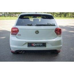 Maxton LAME DU PARE-CHOCS ARRIERE VW POLO MK6 GTI Gloss Black, VW-PO-6-GTI-RSD1G Tuning.fr