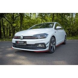 LAME AVANT MAXTON / SPLITTER V.5 VW POLO MK6 GTI Noir Brillant