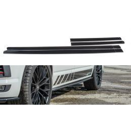 Maxton Set des diffeuseur des bas de caisse Volkswagen T6 Gloss Black, VW-T6-SD1A+BG Tuning.fr