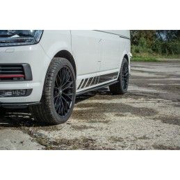 Maxton Set des diffeuseur des bas de caisse Volkswagen T6 Gloss Black, VW-T6-SD1A+BG Tuning.fr