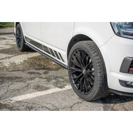 Maxton Set des diffeuseur des bas de caisse Volkswagen T6 Gloss Black, VW-T6-SD1A+BG Tuning.fr