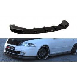 Maxton Lame Du Pare-Chocs Avant Skoda Octavia Mk2 Gloss Black, SK-OC-2-FD1G Tuning.fr